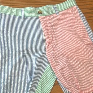 Vineyard Vines Mint and White Striped Shorts